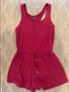 Sleeveless Red Romper